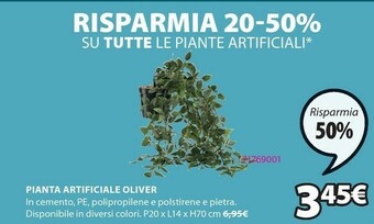 JYSK Pianta artificiale oliver offerta