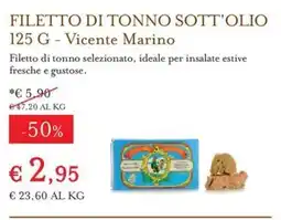 Eataly Filetto di tonno sott'olio Vicente Marino offerta