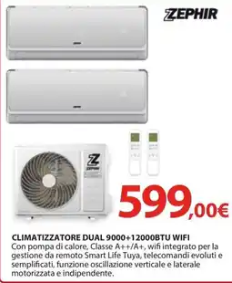 Kreo Brico e Casa CLIMATIZZATORE DUAL 9000+12000BTU WIFI ZEPHIR offerta