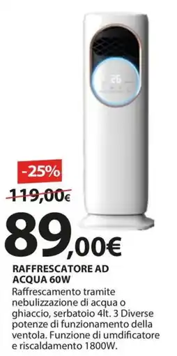 Kreo Brico e Casa RAFFRESCATORE AD ACQUA 60W offerta