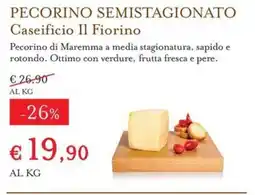 Eataly PECORINO SEMISTAGIONATO Caseificio Il Fiorino offerta