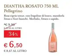 Eataly DIANTHA ROSATO Pellegrino offerta