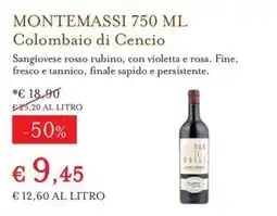 Eataly Montemassi 750 ML Colombaio di Cencio offerta