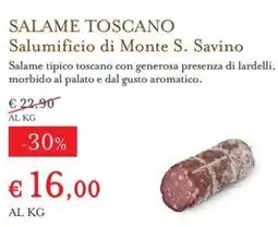 Eataly Salame Toscano Salumificio di Monte S. Savino offerta