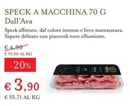 Eataly Speck a Macchina Dall'Ava offerta