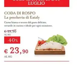 Eataly CODA DI ROSPO La pescheria di Eataly offerta
