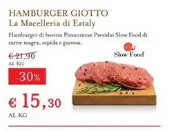 Eataly HAMBURGER GIOTTO offerta