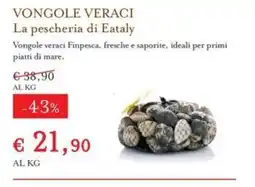 Eataly Vongole veraci La pescheria di Eataly offerta