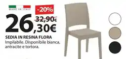 Kreo Brico e Casa SEDIA IN RESINA FLORA offerta