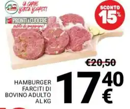 Supermercati Gulliver HAMBURGER FARCITI DI BOVINO ADULTO offerta