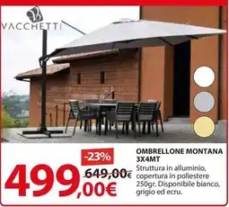 Kreo Brico e Casa OMBRELLONE MONTANA 3X4MT VACCHETTI offerta