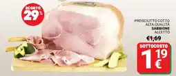 Supermercati Gulliver Prosciutto cotto alta qualità Sabbione offerta