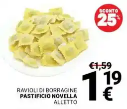 Supermercati Gulliver Ravioli di Borragine Pastificio Novella Alletto offerta