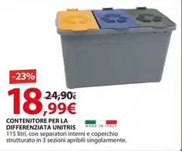 Kreo Brico e Casa CONTENITORE PER LA DIFFERENZIATA UNITRIS offerta
