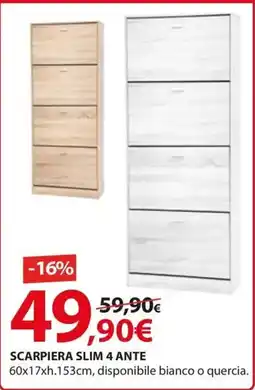 Kreo Brico e Casa SCARPIERA SLIM 4 ANTE offerta