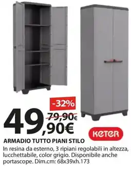 Kreo Brico e Casa ARMADIO TUTTO PIANI STILO KETER offerta