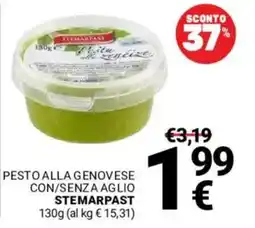 Supermercati Gulliver Pesto alla genovese senza aglio Stemarpast offerta