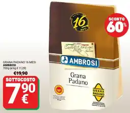 Supermercati Gulliver Grana Padano 16 MESI AMBROSI offerta