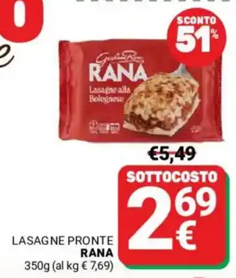 Supermercati Gulliver Lasagne alla Bolognese RANA offerta