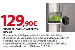 Kreo Brico e Casa VIDEO SPIONCINO WIRELESS DP2 2K offerta