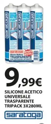 Kreo Brico e Casa Silicone acetico universale trasparente saratoga offerta