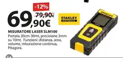 Kreo Brico e Casa MISURATORE LASER SLM100 STANLEY FATMAX offerta