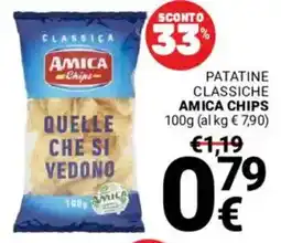 Supermercati Gulliver PATATINE CLASSICHE AMICA CHIPS offerta