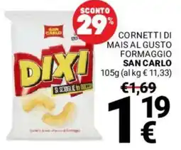 Supermercati Gulliver Cornetti di mais al gusto formaggio San Carlo offerta