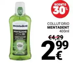 Supermercati Gulliver Collutorio Mentadent offerta