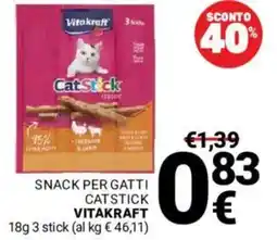 Supermercati Gulliver CatStick Vitakraft offerta