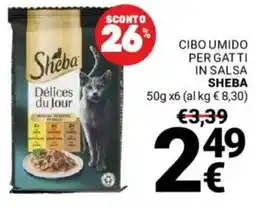 Supermercati Gulliver CIBO UMIDO PER GATTI IN SALSA SHEBA offerta
