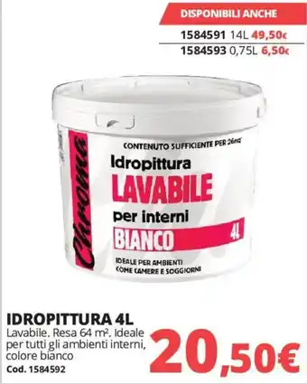 Idropittura Lavabile Bianco