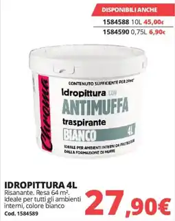 Brico Io Idropittura con antimuffa traspirante bianco offerta