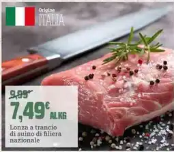 Banco Fresco Lonza a trancio di filiera nazionale offerta