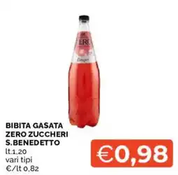 Mercatò BIBITA GASATA ZERO ZUCCHERI S.BENEDETTO offerta