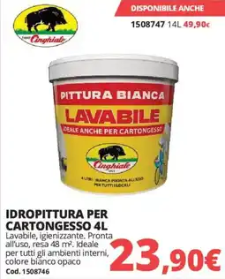 Brico Io IDROPITTURA PER CARTONGESSO 4L offerta