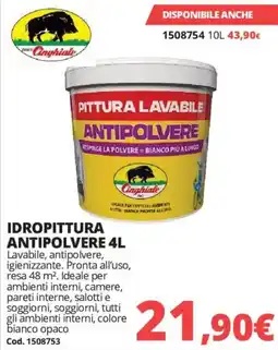 Brico Io IDROPITTURA ANTIPOLVERE 4L offerta