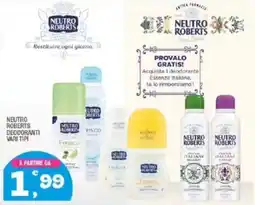 Splendidi e Splendenti Neutro Roberts deodoranti offerta