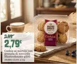 Banco Fresco Cookie ai mirtilli con granola di nocciola Mastrodonato offerta
