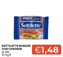 Mercatò Sottilette Burger con Cheddar offerta