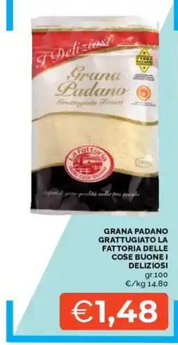 Mercatò Grana Padano Grattugiato La Fattoria delle Cose Buone I Deliziosi offerta