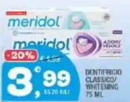 Splendidi e Splendenti meridol DENTIFRICIO CLASSICO/WHITENING offerta