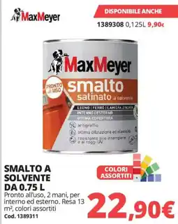 Brico Io MaxMeyer smalto satinato a solvante offerta