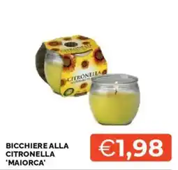 Mercatò BICCHIERE ALLA CITRONELLA 'MAIORCA' offerta