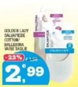 Splendidi e Splendenti Golden Lady Salvapiede Cotton/Ballerina Vari Taglie offerta