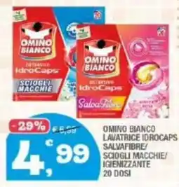 Splendidi e Splendenti OMINO BIANCO LAVATRICE IDROCAPS SCIOLGIBIANCO/IGIENIZZANTE offerta