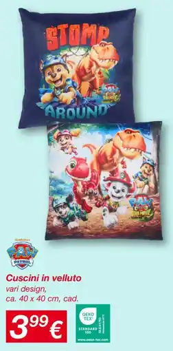 KiK Paw Patrol Cuscini in velluto offerta