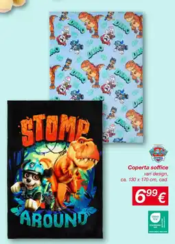 KiK Paw Patrol Coperta soffice offerta
