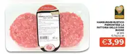 Mercatò Hamburger Rustico Piemontese La Fattoria delle Cose Buone offerta