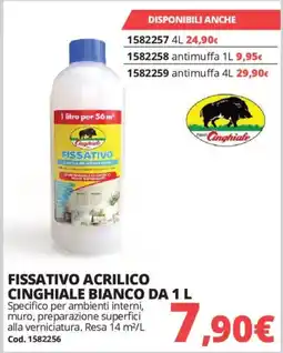 Brico Io Fissativo acrilico bianco Cinghiale offerta